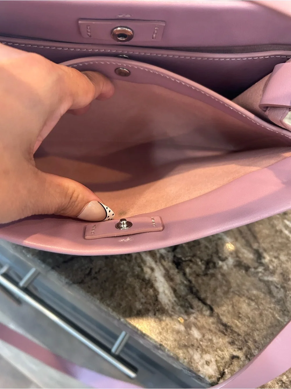 Everlane Lilac Pink the lunch box Bag made in Italy a few scuffs wear